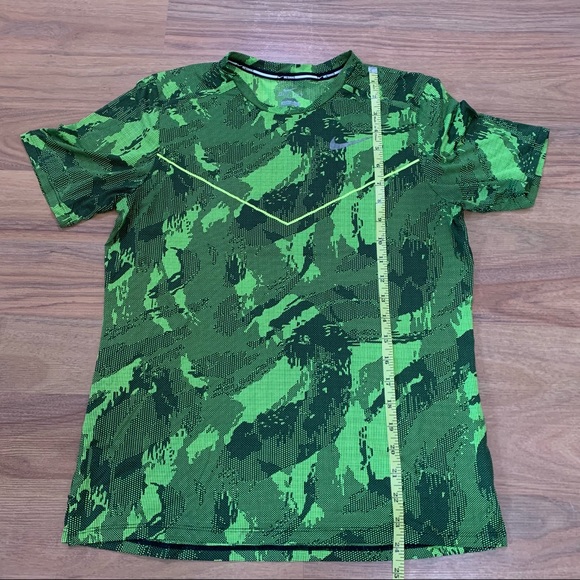 Nike Men's Dri-Fit Fractual Racing Running Shirt Volt Green Men’s Medium - Picture 5 of 7